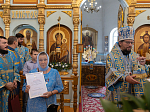 Епископ Дионисий 21 июля, в день празднования Казанской иконы Божией Матери, совершил Божественную литургию в Казанском храме пгт Каменка, центре Каменского благочиния