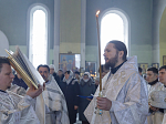 В Крещенский сочельник епископ Россошанский и Острогожский Дионисий совершил Литургию в храме Святой Живоначальной Троицы районного поселка Кантемировка