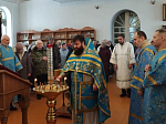 Богослужение в день Сретения Господня в Казанском храме Каменки