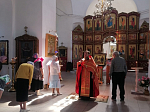 В храмах Россошанского благочиния пребывала икона святых благ. кн. Александра Невского и праведного Феодора Ушакова с частицами мощей.