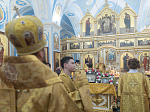 Правящий Архиерей возглавил торжественное богослужение в Тихоновском соборном храме города Острогожска и освятил новонаписанные фрески