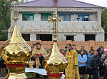 Освящение маковок и крестов для строящегося храма