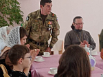 В Духовно-просветительском центре во имя свт.Тихона Задонского прошла встреча воспитанников центра с участниками Специальной военной операции