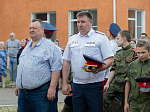 Епископ Дионисий возглавил Божественную литургию на территории Верхнемамонского казачьего кадетского корпуса с. Гороховка и совершил закладку камня в основание храма