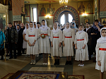 В праздник Светлого Христова Воскресения Преосвященнейший епископ Дионисий совершил Пасхальную великую вечерню в Свято-Ильинском кафедральном соборе г. Россоши