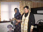 23 февраля иерей Иоанн Суздальцев, благочинный Богучарского церковного округа посетил Богучарскую воинскую часть