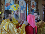 Преосвященнейший Гавриил, епископ Соликамский и Чусовской, совершил Божественную литургию в храме Покрова Пресвятой Богородицы города Павловска
