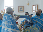 В праздник Похвалы Богородицы Архипастырь совершил Божественную литургию в Воскресенском соборе Белогорского мужского монастыря