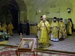 В праздник Крещения Руси Правящий Архиерей совершил Литургию в храме Покрова Пресвятой Богородицы села Ливенка Павловского благочиния