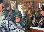 В пятницу 6-й седмицы Великого поста Преосвященнейший Дионисий совершил Литургию Преждеосвященных Даров в Воскресенском Белогорском мужском монастыре
