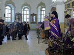 В субботу первой седмицы Великого поста епископ Россошанский и Острогожский Дионисий возглавил богослужение в храме святого мученика Иоанна Воина города Богучара