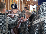 В Великую Среду Глава Воронежской митрополии совершил последнюю в нынешнем году Литургию Преждеосвященных Даров
