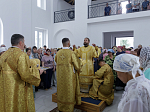 Правящий Архиерей совершил первую Божественную литургию в новопостроенном храме во имя первоверховного апостола Павла города Павловска
