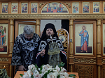 Архипастырь совершил Литургию Преждеосвященных Даров в храме святых мучениц Веры, Надежды, Любови и матери их Софии села Красноселовка Петропавловского района