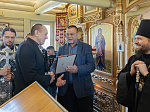 В Великий вторник епископ Дионисий совершил литургию Преждеосвященных Даров в храме Великомученика и Победоносца Георгия, с. Пасеково Кантемировского района
