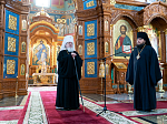 Глава Воронежской митрополии с собором духовенства совершил Божественную литургию в Благовещенском кафедральном соборе