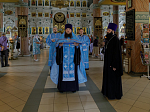 Накануне праздника Успения Пресвятой Богородицы Архипастырь совершил всенощное бдение с чином Погребения Плащаницы Божией Матери в Ильинском кафедральном соборе Россоши