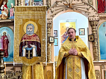 В храме Преображения Господня села Заболотовка освятили хоругвь с ликом местночтимого священномученика