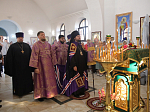 Епископ Дионисий совершил Божественную литургию в храме преподобного Сергия Радонежского пгт Подгоренский