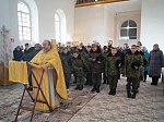 В с. Гороховка накануне присяги кадеты казачьего кадетского корпуса Матвея Платова помолились на Божественной литургии в храме Иоанна Богослова