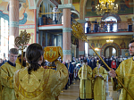 В Прощеное воскресенье Правящий Архиерей совершил Божественную литургию в Свято-Ильинском кафедральном соборе города Россошь