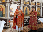 Епископ Россошанский и Острогожский Дионисий совершил Божественную литургию в Георгиевском храме с. Манино Калачеевского района