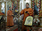 Глава Россошанской епархии совершил Божественную литургию в храме святого мученика Иоанна Воина города Богучар