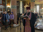 В канун праздника Воздвижения Креста Господня Преосвященнейший епископ Дионисий совершил всенощное бдение в Ильинском кафедральном соборе города Россоши