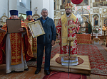 Епископ Россошанский и Острогожский Дионисий совершил Литургию в храме святых апостолов Петра и Павла с. Репьевка