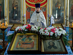 Епископ Россошанский и Острогожский Дионисий возглавил праздничное богослужение в храме Спаса Нерукотворенного села Ближняя Полубянка