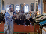 В праздник Благовещения Пресвятой Богородицы епископ Россошанский и Острогожский Дионисий совершил Божественную литургию в храме Вознесения Господня города Калач