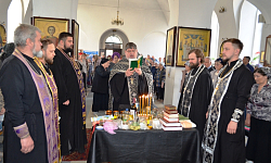 В Великую Среду в Казанском храме города Павловска прошло Соборование духовенства благочиния