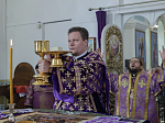 В субботу первой седмицы Великого поста епископ Россошанский и Острогожский Дионисий возглавил богослужение в храме святого мученика Иоанна Воина города Богучара