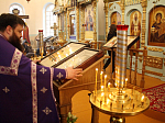 Всенощное бдение с выносом креста в Казанском храме Каменки