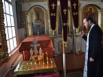 Паломники из Россоши помолились за монастырским богослужением