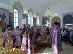 В субботу первой седмицы Великого поста епископ Россошанский и Острогожский Дионисий возглавил богослужение в храме святого мученика Иоанна Воина города Богучара