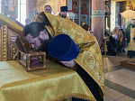 Епархиальная святыня - башмачок Спиридона Тримифунтского - посетила Ильинский собор г. Россоши