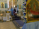 Накануне праздника Успения Пресвятой Богородицы Архипастырь совершил всенощное бдение с чином Погребения Плащаницы Божией Матери в Ильинском кафедральном соборе Россоши