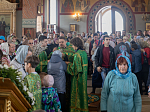 В праздник Входа Господня в Иерусалим епископ Дионисий совершил Божественную литургию в Ильинском кафедральном соборе Россоши