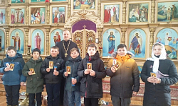 Ученики Марьевской СОШ посетили Преображенский храм села Заболотовка