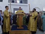 Правящий Архиерей совершил первую Божественную литургию в новопостроенном храме во имя первоверховного апостола Павла города Павловска