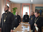 На приходе храма святого мученика Иоанна Воина города Богучар состоялось собрание благочиния