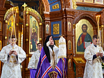 Секретарь Россошанского епархиального управления сослужил главе Воронежской митрополии за всенощным бдением в Благовещенском кафедральном соборе города Воронежа