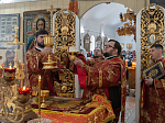 Преосвященнейший епископ Дионисий совершил Литургию в Георгиевском храме с. Терновое