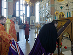 Глава Россошанской епархии возглавил служение Божественной литургии в Свято-Ильинском кафедральном соборе города Россоши