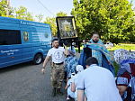 В Казанском храме села Покровка встретили казачий крестный ход с иконой Божией Матери «Избавительница от бед»