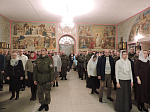 В воинском храме Сретения Господня Острогожска встетили Пасху