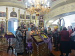В пятницу 2-й седмицы Великого поста правящий архиерей совершил Литургию Преждеосвященных Даров в Казанском храме с. Гнилое
