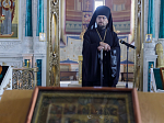В Неделю 16-ю по Пятидесятнице епископ Дионисий возглавил воскресное богослужение в Свято-Ильинском кафедральном соборе города Россошь