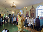 Епископ Россошанский и Острогожский Дионисий возглавил воскресное богослужение в храме преподобного Сергия Радонежского села Мастюгино Острогожского благочиния